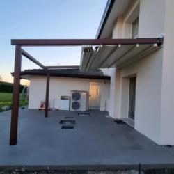 Pergola con telo retraibile