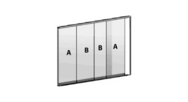 Vetrata scorrevole 4 ante