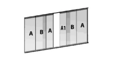 Vetrata scorrevole 6 ante